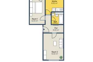 Ruhige 2-Raum-Wohnung im Grünen – Belterstr. 25, 4347 Schönefeld-Ost, Leipzig – Vorschaubild 2