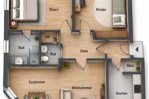 Renovierte Familienwohnung mit 102 m² – Die vollständige Adresse der Immobilie erhältst du vom Anbieter., 45888 Bulmke-Hüllen, Gelsenkirchen – Vorschaubild 14