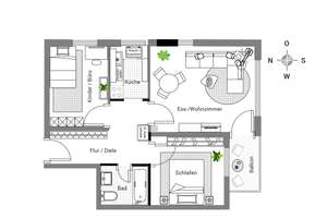 Helle, sonnige 3-Zi-Wohnung mit Balkon in München-Pasing – Die vollständige Adresse der Immobilie erhältst du vom Anbieter., 81241 Am Westbad, München – Vorschaubild 12