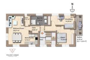 Erstbezug – große 4,5 ZKB Whg mit 2 Wohnebenen, Balkon & Garage in ruhiger Lage von Augsburg – Die vollständige Adresse der Immobilie erhältst du vom Anbieter., 86165 Lechhausen-Ost, Augsburg – Vorschaubild 14