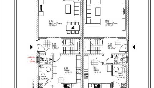 Bild von Exklusiver Neubau Stadtvilla-DHH mit 140m²_KfW-40 mit TEAM-Massivhaus Wohntraum du kannst loslegen!