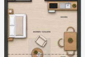 kompaktes 1-Zimmer-Appartement in Münster-Gievenbeck – 48149 Gievenbeck, Münster – Vorschaubild 5