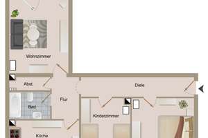 SOFORT FREI: 3-Zimmer, großer Balkon, neue Einbauküche in HOCHZOLL – Die vollständige Adresse der Immobilie erhältst du vom Anbieter., 86163 Hochzoll-Nord, Augsburg – Vorschaubild 14