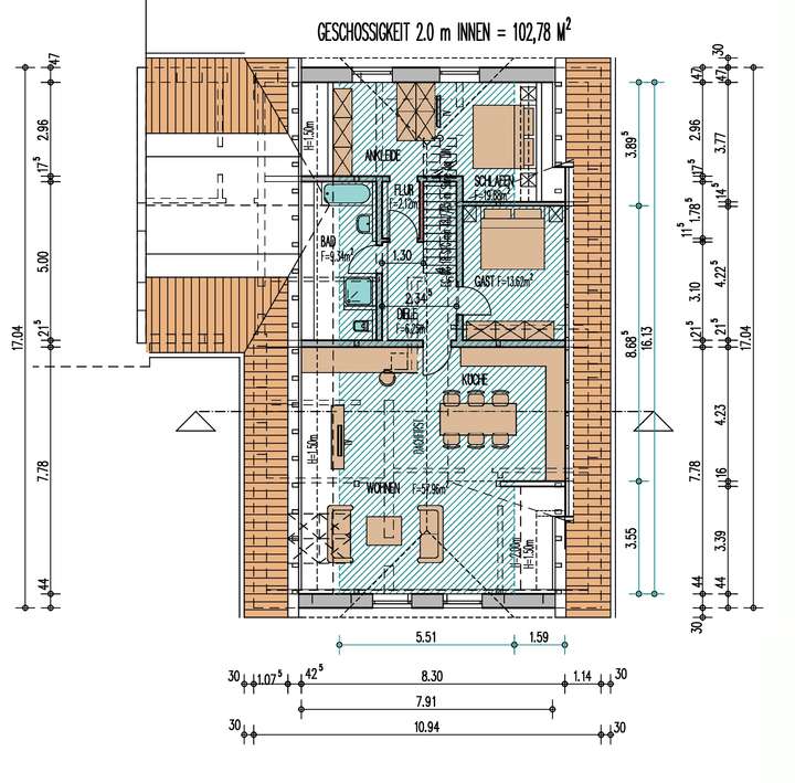 Grundriss Dachgeschoss