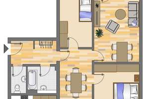 Demnächst frei! 3-Zimmer-Wohnung in Düsseldorf Hassels – 40599 Hassels, Düsseldorf – Vorschaubild 2