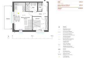 Moderne 2-Zimmer-Wohnung mit Balkon im nachhaltigen BUWOG ARBOR – An der Filmfabrik 9 und 11, 12555 Köpenick, Berlin – Vorschaubild 7