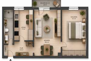 Helle, frisch renovierte Wohnung. Zentral und im Grünen – Kirschbergstraße 6, 4159 Möckern, Leipzig – Vorschaubild 24