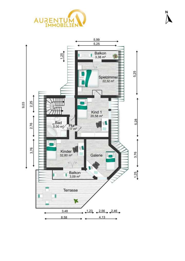 Grundriss 1. Obergeschoss