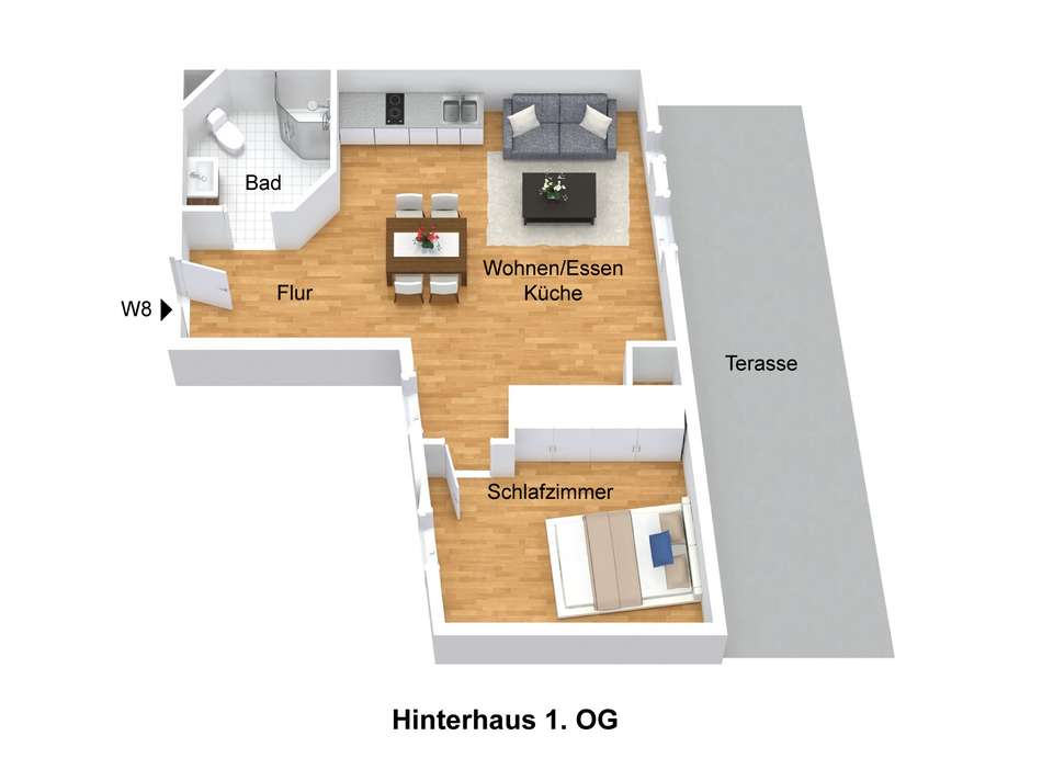Hinterhaus 1. OG Links