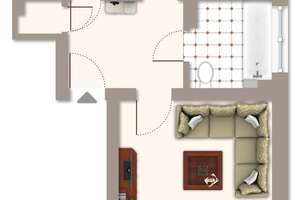 Gemütliche  2 Zimmer Wohnung mit Balkon – Zweierweg 0, 97074 Frauenland, Würzburg – Vorschaubild 4