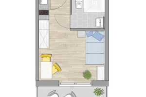 Für SchülerInnen, StudentInnen und Auszubildende - möbliertes Apartment mit Balkon – Firnhaberstr. 12a, 86159 Augsburg – Vorschaubild 5
