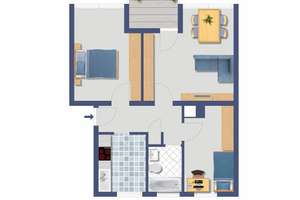 Solide Kapitalanlage - Schöne 3-Zimmer-WHG mit Balkon im Grünen – Donnerberg 116a, 45357 Dellwig, Essen – Vorschaubild 6