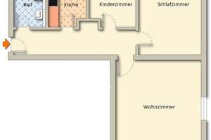 Gepflegte, helle 3-Zimmer-Wohnung mit Einbauküche Nähe Ostpark – Helfendorfer Str. 1, 81671 Ramersdorf, München – Vorschaubild 2