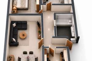 Charmante 3 Zimmer Wohnung in ruhiger Lage von Stuttgart-Hofen – Die vollständige Adresse der Immobilie erhältst du vom Anbieter., 70378 Hofen, Stuttgart – Vorschaubild 2