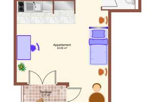 Exklusive, 1-Zimmer-EG-Wohnung mit Terasse und Einbauküche in Regensburg, Westen – Steyrerweg 13, 93049 Westenviertel, Regensburg – Vorschaubild 9