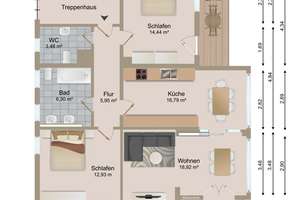 Schöne 3-Zimmer-Wohnung mit zwei Balkonen und Wintergarten direkt am Park – 86825 Bad Wörishofen – Vorschaubild 37