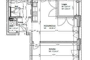 Mit Chick & Charme das Wohnen genießen: 2 Zimmer & Einbauküche, Glaswand-Loggia, Tageslichtbad – Hildesheimer Straße 452, 30519 Wülfel, Hannover – Vorschaubild 16