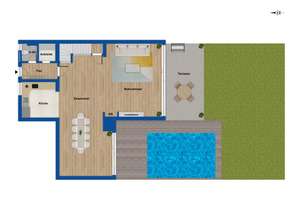 Stilvolle Doppelhaushälfte mit schönem Garten und Außenpool in begehrter Lage von München-Trudering – Die vollständige Adresse der Immobilie erhältst du vom Anbieter., 81825 Gartenstadt Trudering, München – Vorschaubild 22