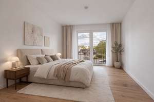 Neubau Erstbezug: möblierte 2-Zi-Wohnung mit Balkon im 3. OG in Düsseldorf-Unterbilk Loretto Viertel – Martinstraße 32, 40223 Unterbilk, Düsseldorf – Vorschaubild 2