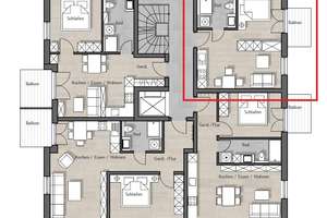 Bayern Wohnbau | NEUBAU 1 Zimmer Balkon – Zunftstraße 17d, 85540 Haar – Vorschaubild 3