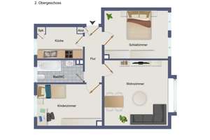 Gepflegte 3-Zimmer-Wohnung in begehrter Wohnlage – Die vollständige Adresse der Immobilie erhältst du vom Anbieter., 64283 Mitte, Darmstadt – Vorschaubild 2
