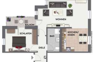 Sanierte 2½-Zimmer-Wohnung mit Balkon in begehrter Lage in Stuttgart-Süd – Neugereutstraße 10, 70199 Südheim, Stuttgart – Vorschaubild 4