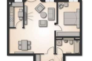 Praktisch geschnittene & lichtdurchflutete 2-Raum-Wohnung mit Balkon, Außenjalousien, Personenaufzug – Hermelinstr. 4, 4329 Heiterblick, Leipzig – Vorschaubild 16