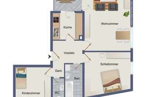 Gepflegte 3 Zi-Wohnung mit Balkon in S-Feuerbach – Die vollständige Adresse der Immobilie erhältst du vom Anbieter., 70469 Feuerbach-Mitte, Stuttgart – Vorschaubild 16