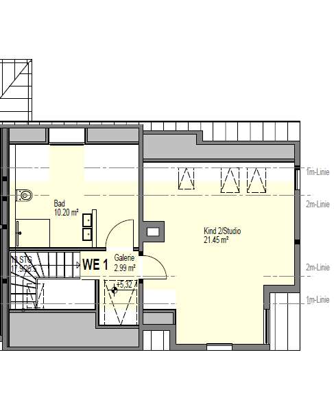 Grundriss WE 1 Dachgeschoss