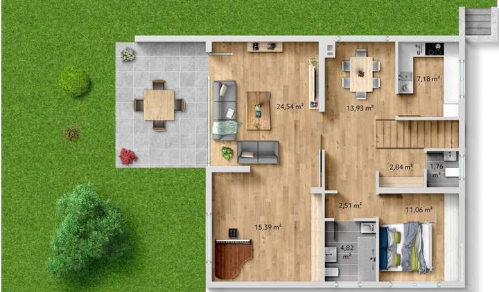 GR Obere Etage möbliert