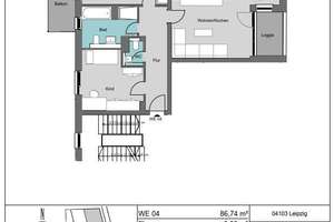 Stilvolle 3-Zimmer-Neubauwohnung mit Balkon und Loggia im Zentrum – Kreuzstraße 27, 4103 Zentrum-Ost, Leipzig – Vorschaubild 14