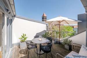 Schöne Dachgeschosswohnung mit Terrasse und Kamin in der Nähe zum Teutoburger Platz – Die vollständige Adresse der Immobilie erhältst du vom Anbieter., 10119 Prenzlauer Berg, Berlin – Vorschaubild 2