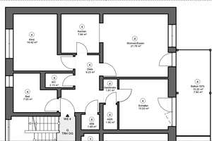 KfW 55 Energie A+ Eigentumswohnung 1. OG, XXL Balkon, Blick in die Natur – Erstbezug, provisionsfrei – Drahtzieherstraße 7, 90453 Krottenbach, Mühlhof, Nürnberg – Vorschaubild 3
