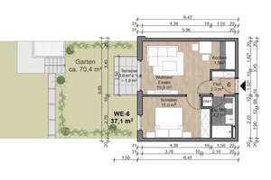 Attraktive 2 Zimmer-Wohnung im EG mit eigenem Garten – 63075 Bürgel, Offenbach am Main – Vorschaubild 3
