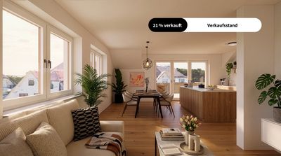 Hochwertige 3-Zimmer-Dachgeschosswohnung mit Balkon im Neubau