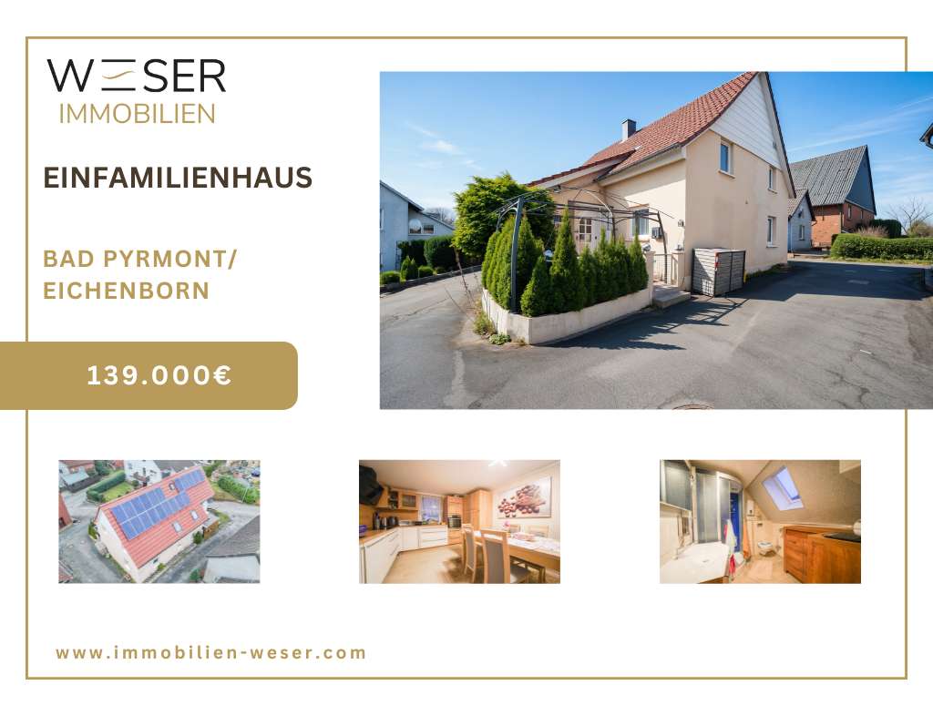 Immobilie in Bad Pyrmont - Gepflegtes Einfamilienhaus in Bad Pyrmont/ Eichenborn – energieeffizient mit PV & neuem Dach! - Bild 0