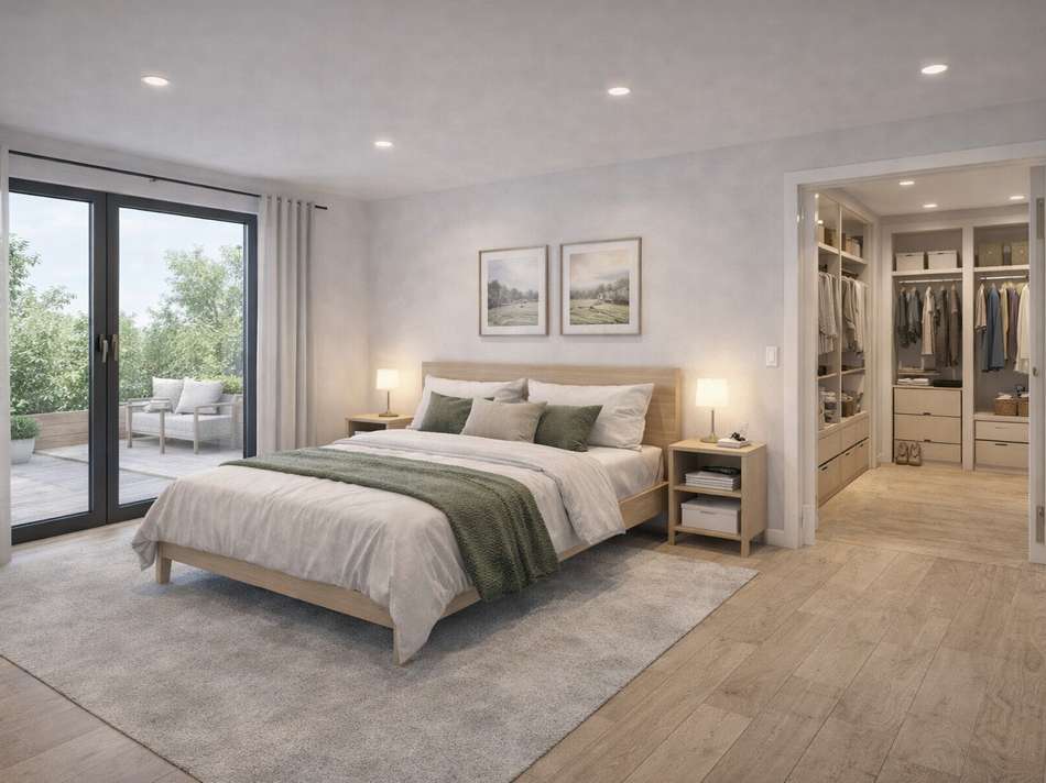 Schlafzimmer mit Ankleide
