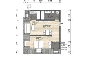 +++ Bezugsfrei! 2-Zimmer-Appartment mit Einbauküche und PKW-Stellplatz in charmantem Altbauflair +++ – Die vollständige Adresse der Immobilie erhältst du vom Anbieter., 1159 Löbtau-Nord, Dresden – Vorschaubild 14