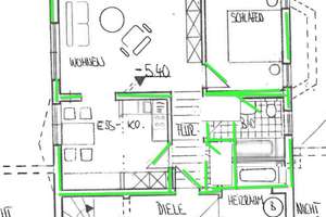 Großzügige 2-ZKB-Wohnung mit Abstellraum, Terrasse, Garten, Doppelparkerstellplatz in ruhiger Lage – Am Berg 51, 76228 Grünwettersbach, Karlsruhe – Vorschaubild 7