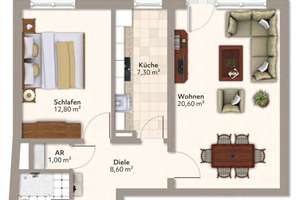 Frisch renovierte 2-Zimmer-Wohnung mit Süd-Balkon, Einbauküche und Tiefgaragenstellplatz in Obergies – Werinherstrasse 69, 81541 Obergiesing, München – Vorschaubild 12