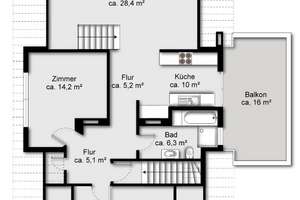 Wunderschöne Maisonette-Wohnung mit viel Raum und sonnigem Balkon in Groß Borstel – Die vollständige Adresse der Immobilie erhältst du vom Anbieter., 22453 Groß Borstel, Hamburg – Vorschaubild 12