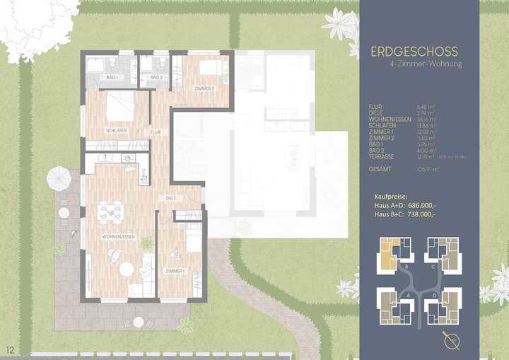 Grundriss-Beispiel EG 4-ZI 107