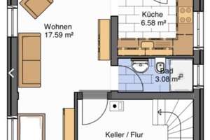 Exklusive, neuwertige 1-Zimmer-Terrassenwohnung mit Einbauküche in Stuttgart-Degerloch | an Pendler – Die vollständige Adresse der Immobilie erhältst du vom Anbieter., 70597 Haigst, Stuttgart – Vorschaubild 5