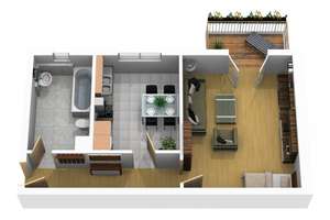 1-Raum-Wohnung mit Balkon – Martin-Andersen-Nexö-Str. 22, 39108 Stadtfeld Ost, Magdeburg – Vorschaubild 2