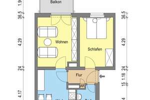 Helle 2-Zimmer-Wohnung mit optimaler Raumaufteilung – 55118 Neustadt, Mainz – Vorschaubild 2