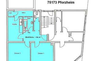 2-Zimmer-Wohnung - Pforzheim Zentrum – Weiherstraße 22, 75173 Südweststadt, Pforzheim – Vorschaubild 2
