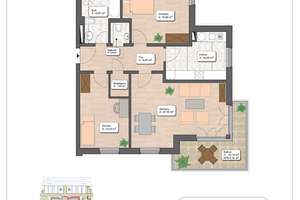 Besichtigung am 24.08**3-Zi-Neubauwohnung mit EBK, Gäste-WC. Abstellk., Balkon & PKW-Stellplatz – Großbeerenstraße 313, 14480 Am Stern, Potsdam – Vorschaubild 2