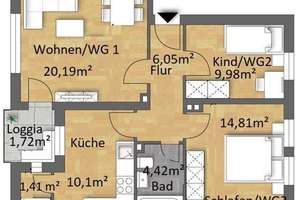 Vermietete 3-Zimmer-Wohnung mit Loggia im Regensburger Westen – Die vollständige Adresse der Immobilie erhältst du vom Anbieter., 93049 Westenviertel, Regensburg – Vorschaubild 11