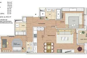 Moderne 3-Zimmer Wohnung mit Balkon in Flingern Nord – provisionsfrei – Die vollständige Adresse der Immobilie erhältst du vom Anbieter., 40235 Flingern Nord, Düsseldorf – Vorschaubild 14
