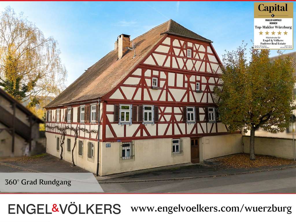 Immobilie in Sommerach - Baderhaus Sommerach 1561 – Denkmalschutz mit erstklassigen Abschreibungsvorteilen für Kapitalanleger - Bild 0